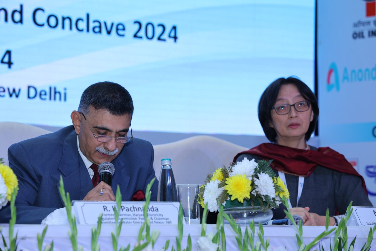 IndiaWaterFoun1's tweet photo. Said Ms. Mikiko Tanaka, Head, @SSWA_UNESCAP at a plenary session of the International Conference on Deciphering Transversality of Water-Energy-Environment Nexus on 5-6th December 2024 @DrAmbedkarInte2 #waterenergynexus #integratedapproach #interdisciplinaryapproach #SDGs https://t.co/aFbmSjAKKi