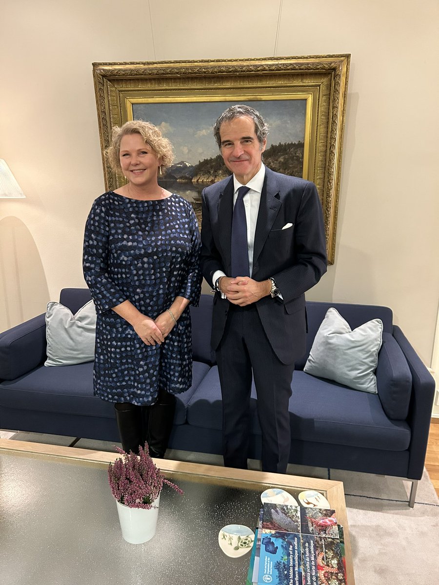 Anne Beathe Tvinnereim (@annebeathe_) on Twitter photo Delighted to meet #IAEA Director General <a href="/rafaelmgrossi/">Rafael Mariano Grossi</a> for a discussion of peaceful uses of nuclear science and technology in developing countries. 🇳🇴 is a strong supporter of the <a href="/iaeaorg/">IAEA - International Atomic Energy Agency ⚛️</a> and its development efforts, such as food security, healthcare, protecting water resources Delighted to meet #IAEA Director General <a href="/rafaelmgrossi/">Rafael Mariano Grossi</a> for a discussion of peaceful uses of nuclear science and technology in developing countries. 🇳🇴 is a strong supporter of the <a href="/iaeaorg/">IAEA - International Atomic Energy Agency ⚛️</a> and its development efforts, such as food security, healthcare, protecting water resources