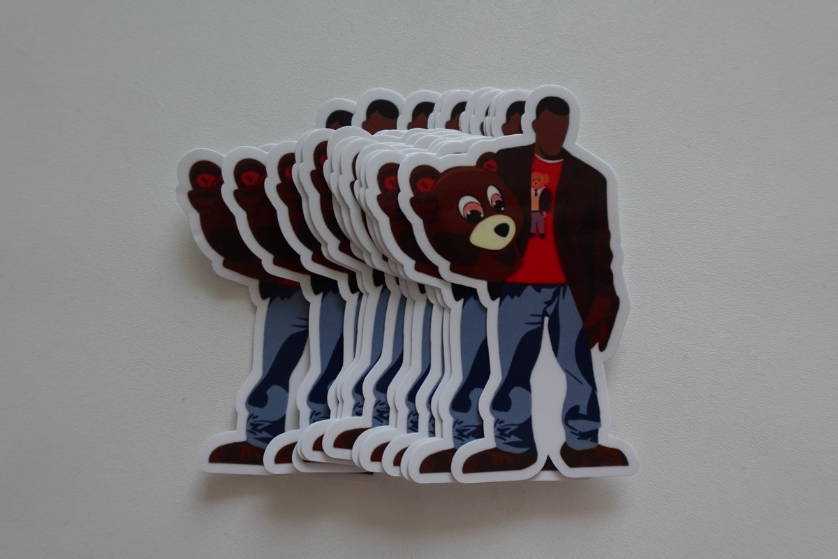 ValorVinyls's tweet image. Kanye West College Dropout Bear 🐻🎓

Yeezy fans, we’ve got the ultimate throwback! 🎶🐻 The iconic College Dropout Bear sticker is here to bring nostalgia and style to your collection! 🎤🔥

#KanyeWest #CollegeDropout #StickerStyle #HipHopVibes #MusicIcons