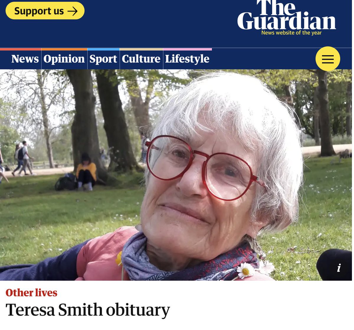 We are all deeply saddened to hear the news of Teresa Smith’s passing.  ow.ly/fpNn50Uo5gA
