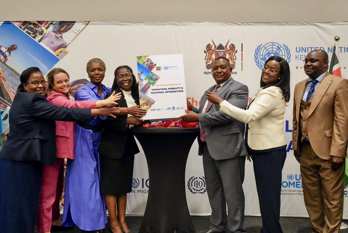 FAOKenya's tweet photo. 🚀 #OfficiallyLaunched‼️
The Joint Programme on Migration, Mobility, and
Regional Integration was launched today by @IOMKenya
@ILOKenya @unwomenkenya @UNHCR_Kenya
@FAOKenya + @GovtOfKenya
#MigrationMatters https://t.co/MTsjuKdR1j