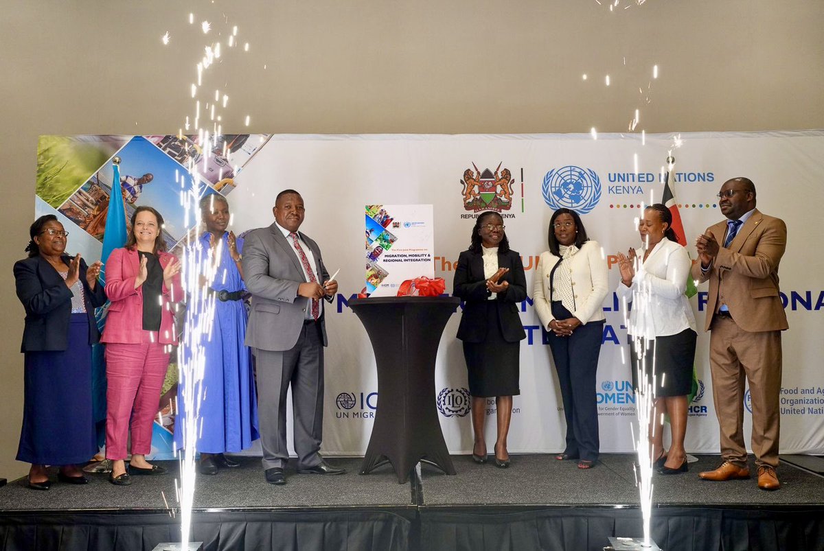 FAOKenya's tweet photo. 🚀 #OfficiallyLaunched‼️
The Joint Programme on Migration, Mobility, and
Regional Integration was launched today by @IOMKenya
@ILOKenya @unwomenkenya @UNHCR_Kenya
@FAOKenya + @GovtOfKenya
#MigrationMatters https://t.co/MTsjuKdR1j