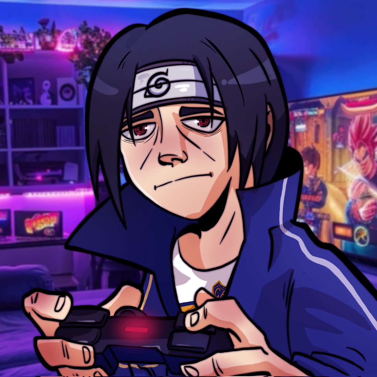 GotiDraw's tweet image. Fotito de perfil chill para el máquina de @Itachi_Bostero 😎🙏🙏