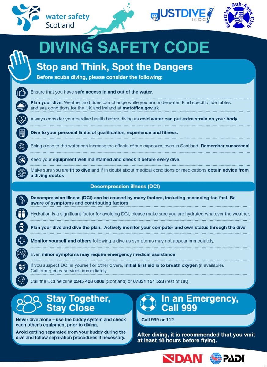 DrSarahZac's tweet photo. 🤿 Diving in Scottish Waters? Here's Your Safety Checklist.

Health Concerns? Contact me at info@scottishmedicals.co.uk for professional medical advice prior to diving.

 #ScottishDiving #DivingSafety #ScubaDiving #Scotland https://t.co/5qssiWmtIW