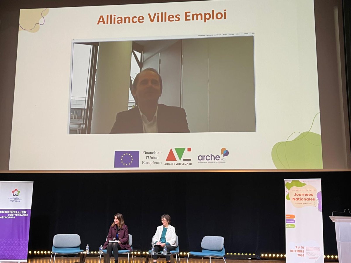 Hier,<a href="/ThibautGuilluy/">Thibaut Guilluy</a>, Directeur Général de <a href="/FranceTravail/">France Travail</a>, a participé en visio, aux Journées nationales de l'<a href="/AVEmploi/">ALLIANCE VILLEMPLOI</a>, qui se déroulaient à #Montpellier, Association nationale des collectivités territoriales pour l'#insertion et l'#emploi devant un parterre de 350 personnes.