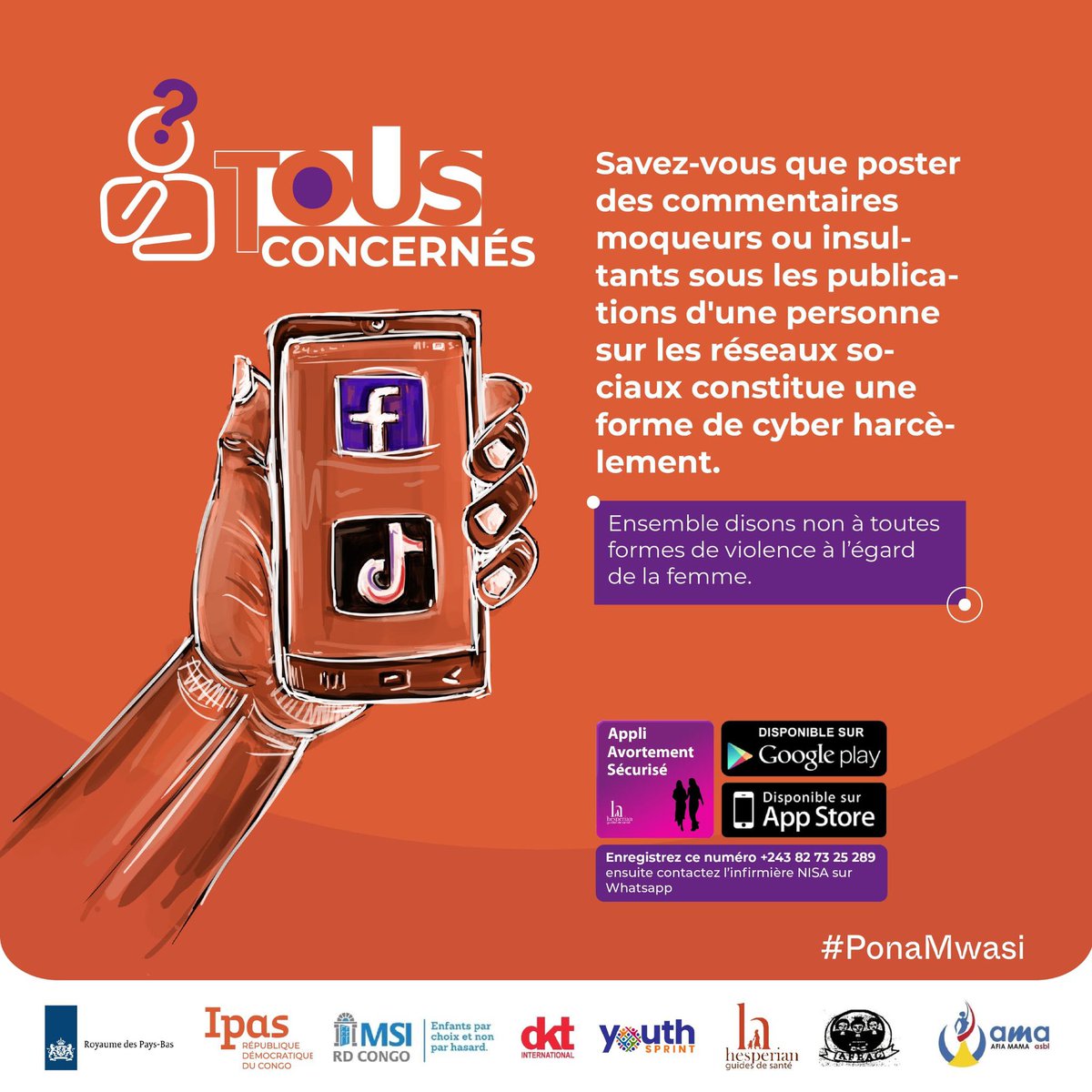 #PonaMwasi

Faisons un bon usage des réseaux sociaux.

Patageons des bonnes informations qui peuvent améliorer notre communauté en santé de la reproduction.

🗣️ TOUS CONCERNÉS 🫂 

#AI2SR
#16joursdactivisme
#Tousunis