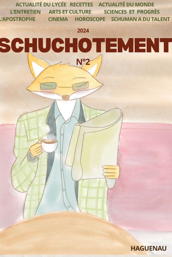 Le nº2 du journal du lycée vient de paraître : 
lycee-europeen-schuman.eu/telech/schumag…