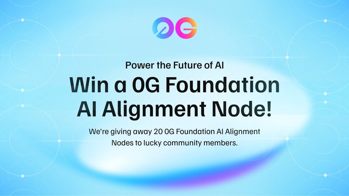 0G_labs's tweet image. We are giving away 0G Foundation AI Alignment Nodes to 20 lucky members of our community! 🐼

🔹 Join the Galxe campaign
🔹 Stay active in the 0G community

Join now ⬇️
app.galxe.com/quest/0Glabs/G…