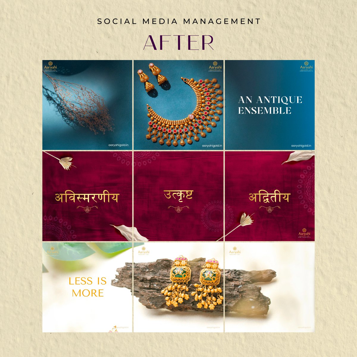 ThanksWeb's tweet image. Thanksweb has given Aaryahi Gold&apos;s socials a complete revamp!
Visit: thanksweb.in
Call: +91 8141990085
.

#Thanksweb #AaryahiGold #BrandRevamp #JewelryReimagined #SocialMediaMakeover #CreativeExcellence #socialmedia #branding #beforeafter