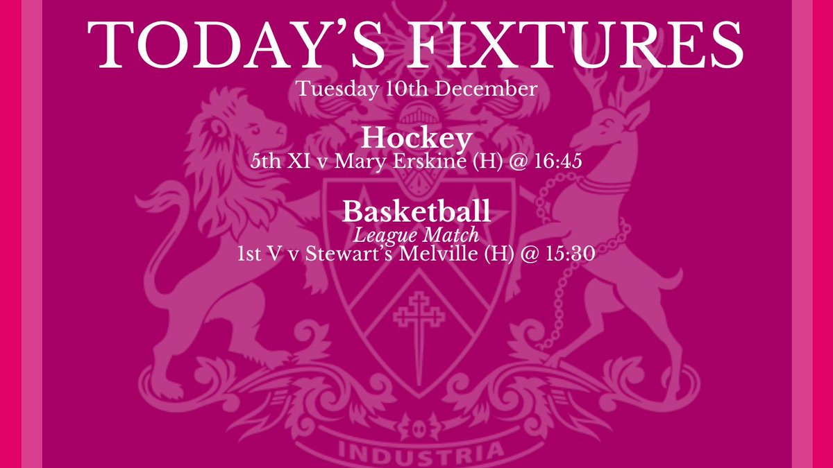Details of today’s fixtures.