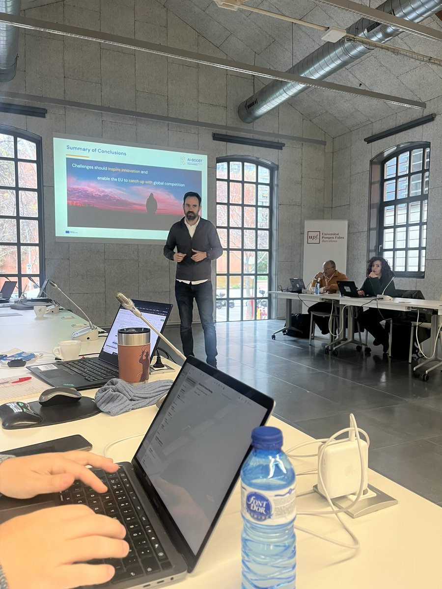BuslonNataly's tweet photo. This week, at the @aiboost_project meeting in Barcelona, we are focused on fostering key synergies and establishing an open AI challenges framework that will set the standard for the EU AI community. #AI #EUAI #Innovation #AIBoost https://t.co/2VORL1lrlo