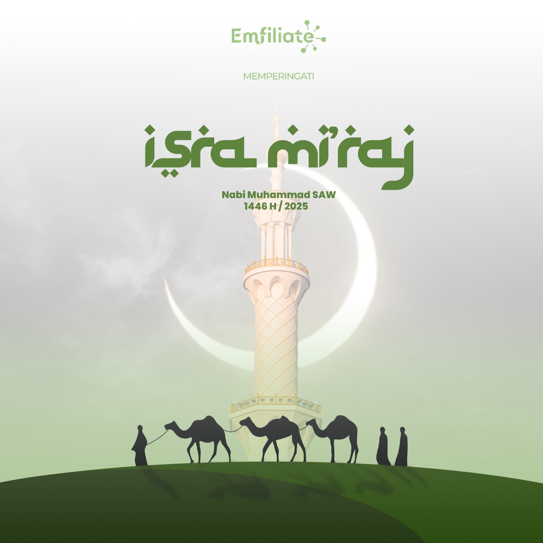 emfiliate's tweet photo. 🌙 Selamat Memperingati Isra Mi'raj Nabi Muhammad SAW 🌙 

 Mari kita jadikan momen ini sebagai kesempatan memperkuat iman, memperbaiki ibadah, dan meneladani akhlak mulia Rasulullah dalam setiap langkah kita. 🤲 https://t.co/dDWmLJxFCC