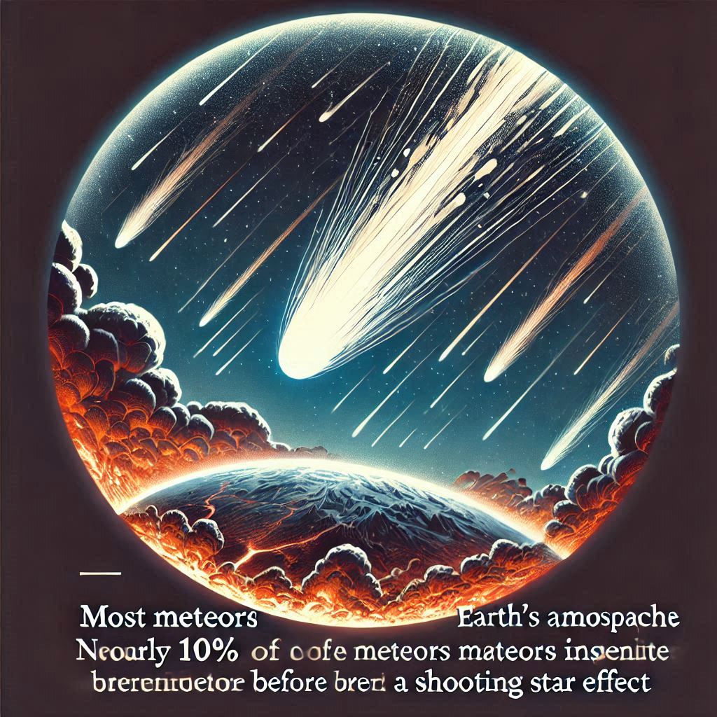 BrijeshFaldu1's tweet photo. 🌠Most Meteors Burn Up in Earth's Atmosphere?
Nearly 90% of meteors disintegrate before reaching the ground, creating a shooting star effect.
#MeteorFacts #Astronomy #Space