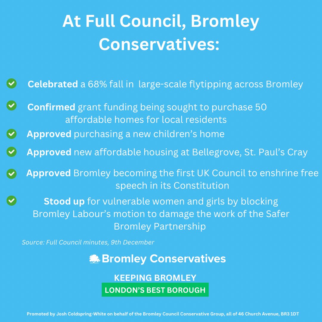 BromleyTories's tweet photo. From free speech to housing, Bromley Conservatives continued our work to keep Bromley London’s Best Borough last night 💙

Have a look at what we got up to below👇 https://t.co/v4CY1vHhxO
