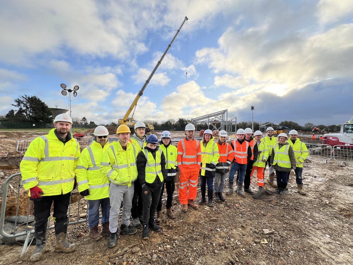 norwichcollege's tweet photo. Our Civil Engineering apprentices and HNC Construction Management students had the opportunity to visit a construction site for a new school in Swaffham.

Support by R G Carter, who are leading on the project, learners got the chance to see first-hand the construction process. https://t.co/0XjSUWmYoL