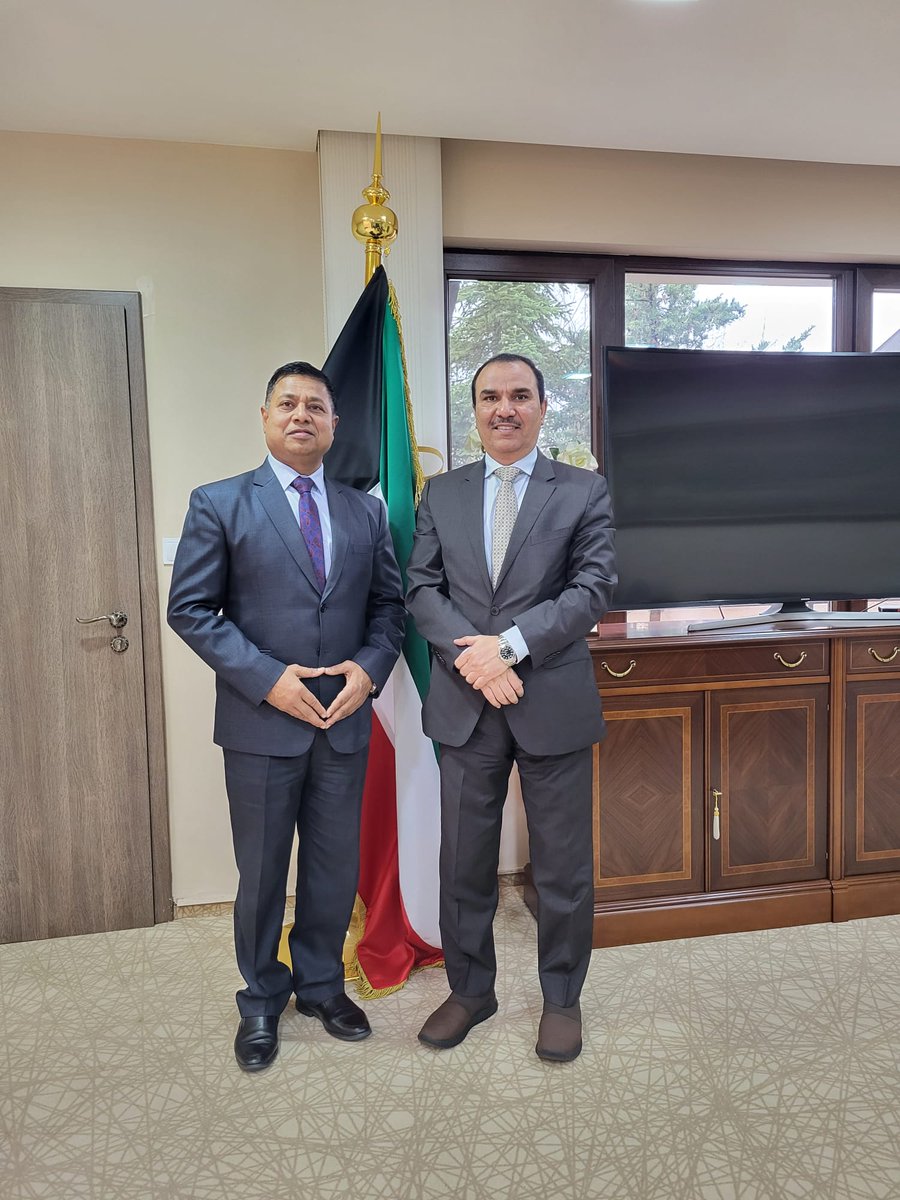 استقبل سعادة السفير/ غازي حامد الفضلي في مقر السفارة يوم  الثلاثاء الموافق ١٠ ديسمبر ٢٠٢٤ سعادة سفير جمهورية الهند الصديقة السيد/  سانجاي رانا
#السفير_غازي_حامد_الفضلي 
#ambassador_ghazihamedalfadhli