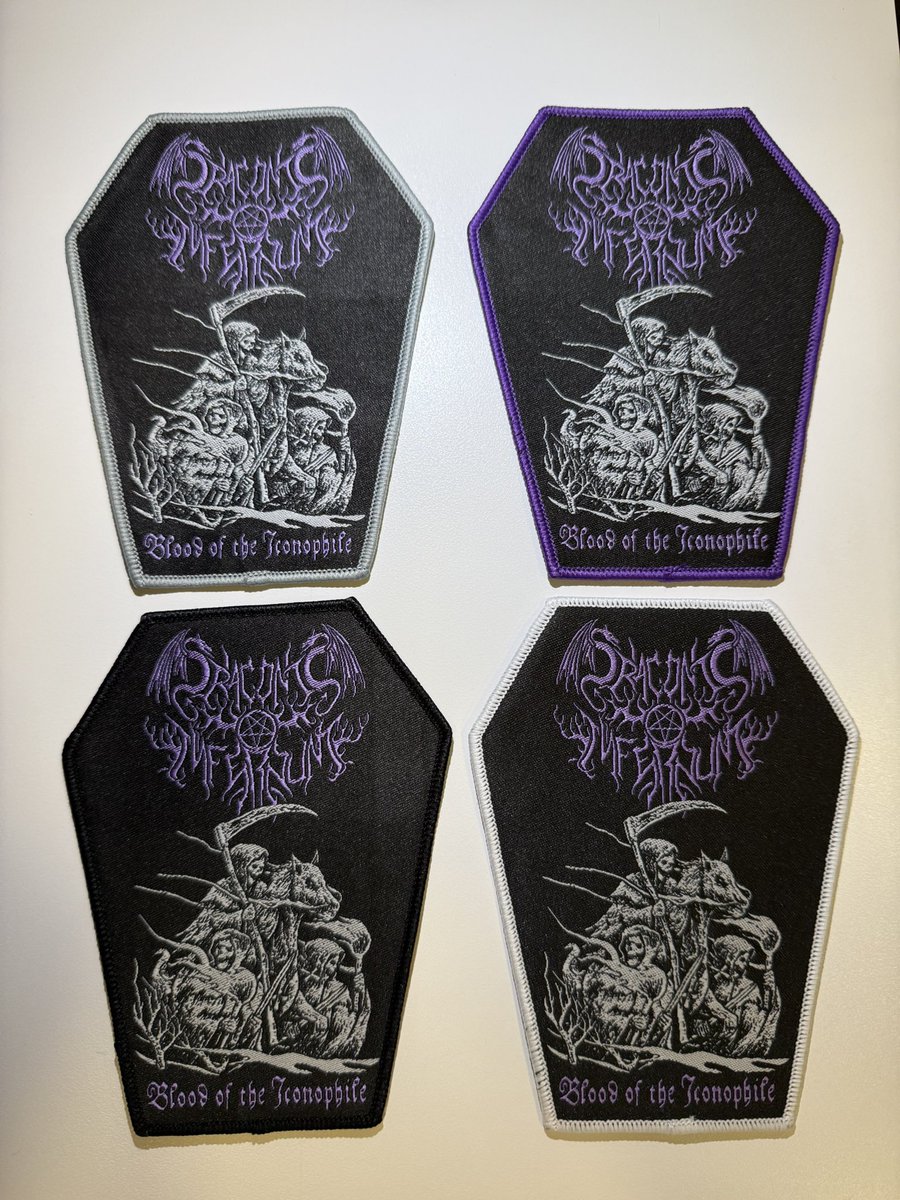 dinfernum's tweet photo. Draconis Infernum Coffin shaped woven patches out now via Ludah Productions. Limited to 100 pieces. #draconisinfernum #blackmetal #asianblackmetal https://t.co/mu5CUmlHzE