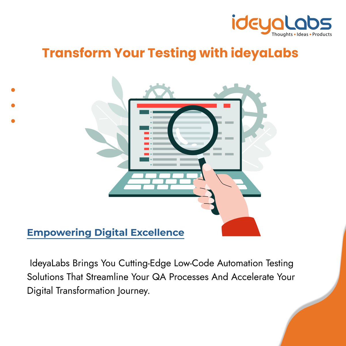 ideya_Labs's tweet image. 🚀 Revolutionize Your Testing Journey with #ideyaLabs Low-Code Magic ⚡️

Know more : shorturl.at/cel9t
Mail to : info@ideyalabs.com

#ideyaLabs #LowCodeTesting #QualityAtSpeed   #AutomationMadeEasy #TestingInnovation