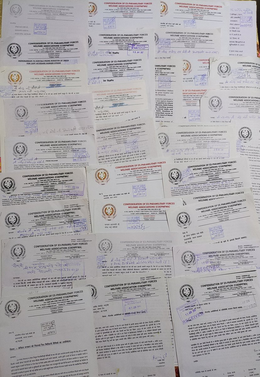 पिछले 9 सालों में अर्ध सैनिक बलों के मुद्दों को लेकर माननीय प्रधानमंत्री जी से मुलाकात वास्ते सैंकड़ो मेमोरेंडम भेजे गए। बावजूद इसके कि आस बरकरार है।
<a href="/PMOIndia/">PMO India</a> 
<a href="/narendramodi/">Narendra Modi</a> 
<a href="/PIB_India/">PIB India</a>