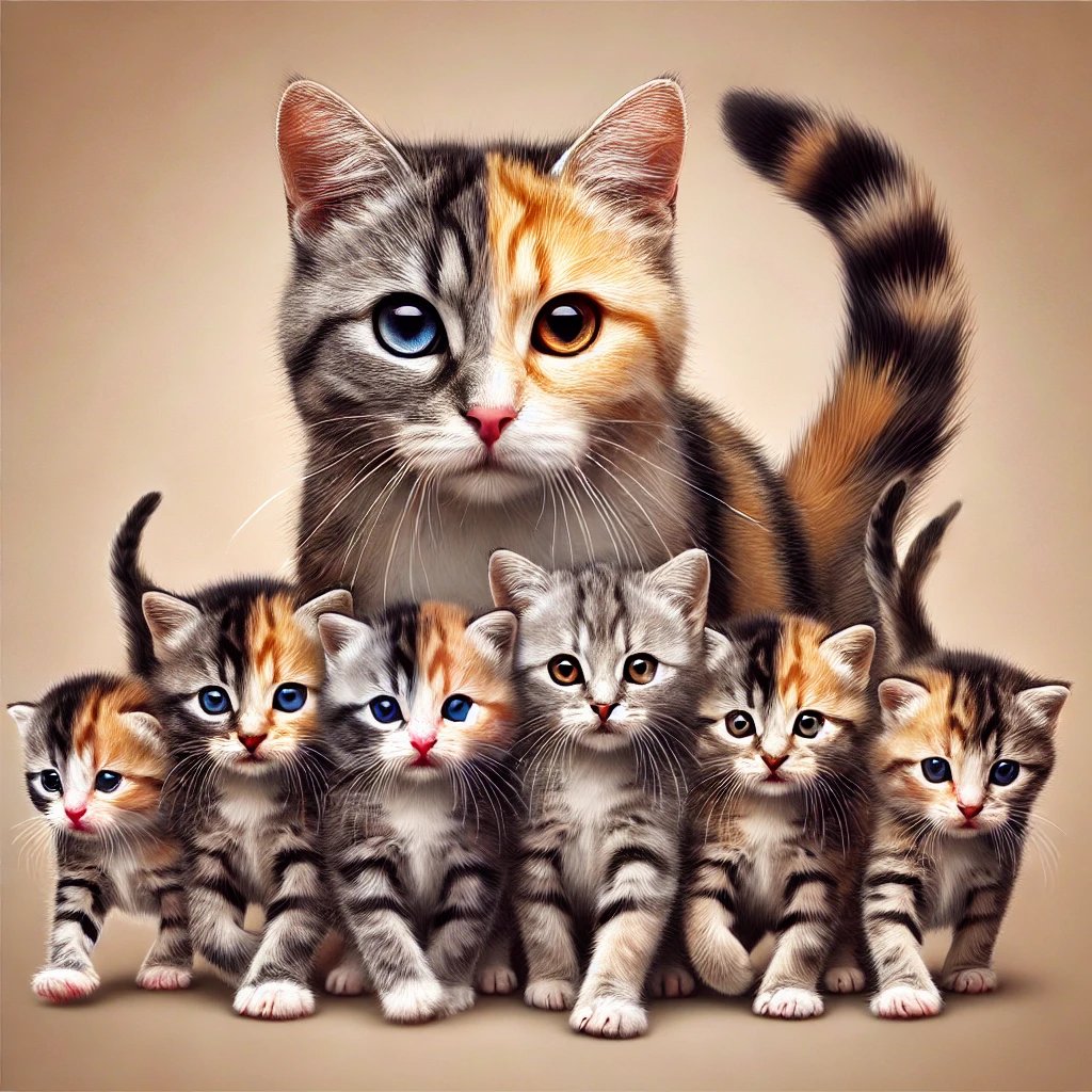 4. Genes Carry Hereditary Information.

Traits are passed from one generation to the next through genes, leading to adorable kittens that resemble their parents.