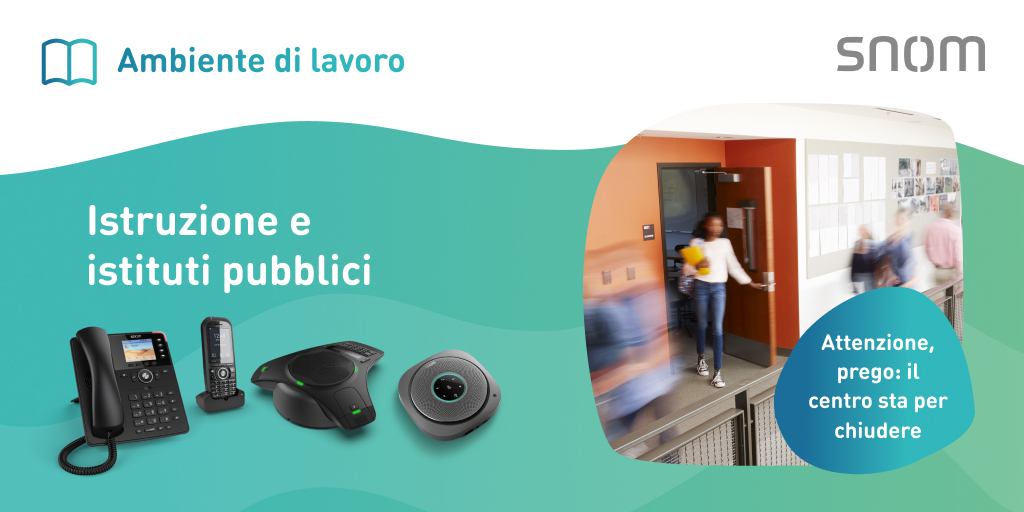 snom's tweet image. 📢 #Funzionalità e #scalabilità incontrano l&apos;attenzione ai #costi.
Nelle istituzioni e amministrazioni pubbliche, la longevità dei dispositivi e l&apos;#integrazione nell&apos;infrastruttura IT esistente sono particolarmente importanti.

🏫 👩‍🏫 🎓 📳 👩‍🎓

snom.com/it/guida/ambie…