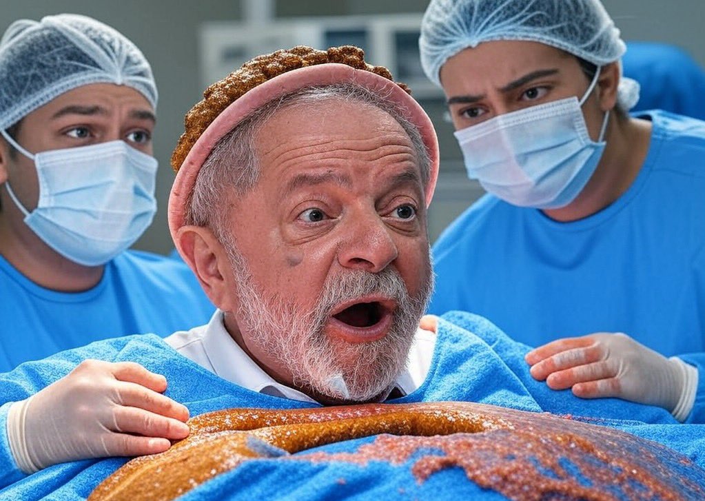 raphaeldau's tweet photo. 🚨 URGENTE: Médicos do hospital sírio libanês ficam em estado de choque após cirurgia intracraniana no presidente Lula, no lugar de massa encefálica eles encontraram fezes. https://t.co/WEG2YbW3WQ