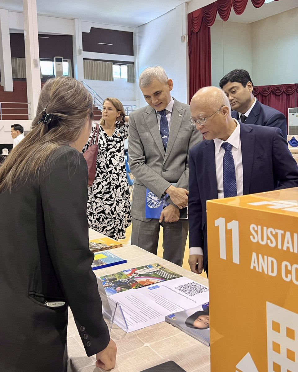 UNinLaoPDR's tweet photo. ✅Turning shared vision for inclusive, safe &amp; sustainable cities into reality.

At #UNHabitat 🇱🇦 3rd Lao National Urban Forum➡️conv. fostered among stakeholders 👉crucial to build a foundation that ensures urbanization becomes a transformative force for people’s prosperity 🤝 https://t.co/qVGKR89nWX