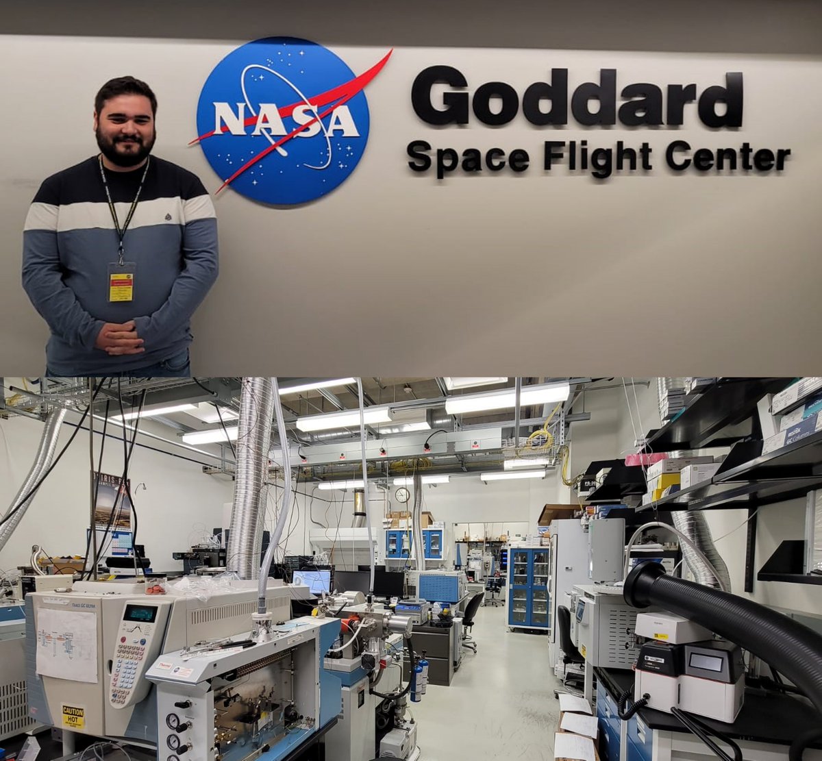 cqe_lisboa's tweet photo. From Nov 9th to Dec 1st, PhD student Gustavo Maia conducted part of his research at the Astrobiology Analytical Laboratory at NASA's Goddard Space Flight Center, USA, studying the effects of mechanochemistry on the soluble organic molecules (SOM) of extraterrestrial samples 🪐 https://t.co/HHllQP0Uci