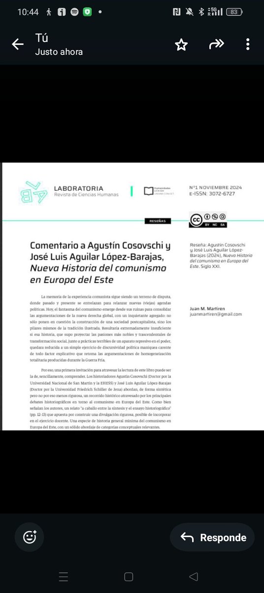 José Aguilar López-Barajas (@joseaguilar92_) on Twitter photo Nueva, y muy positiva, reseña de nuestro libro! <a href="/cosovschi/">Agustín Cosovschi</a>
revistasacademicas.unsam.edu.ar/index.php/lb/a… Nueva, y muy positiva, reseña de nuestro libro! <a href="/cosovschi/">Agustín Cosovschi</a>
revistasacademicas.unsam.edu.ar/index.php/lb/a…