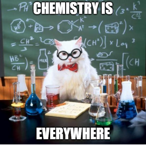 5. Chemistry is everywhere.

Curiosity and experimentation are the foundation of chemistry.

From the caffeine in your morning coffee to the cleaning supplies on your shelf, chemistry influences everything you see, touch, and experience.