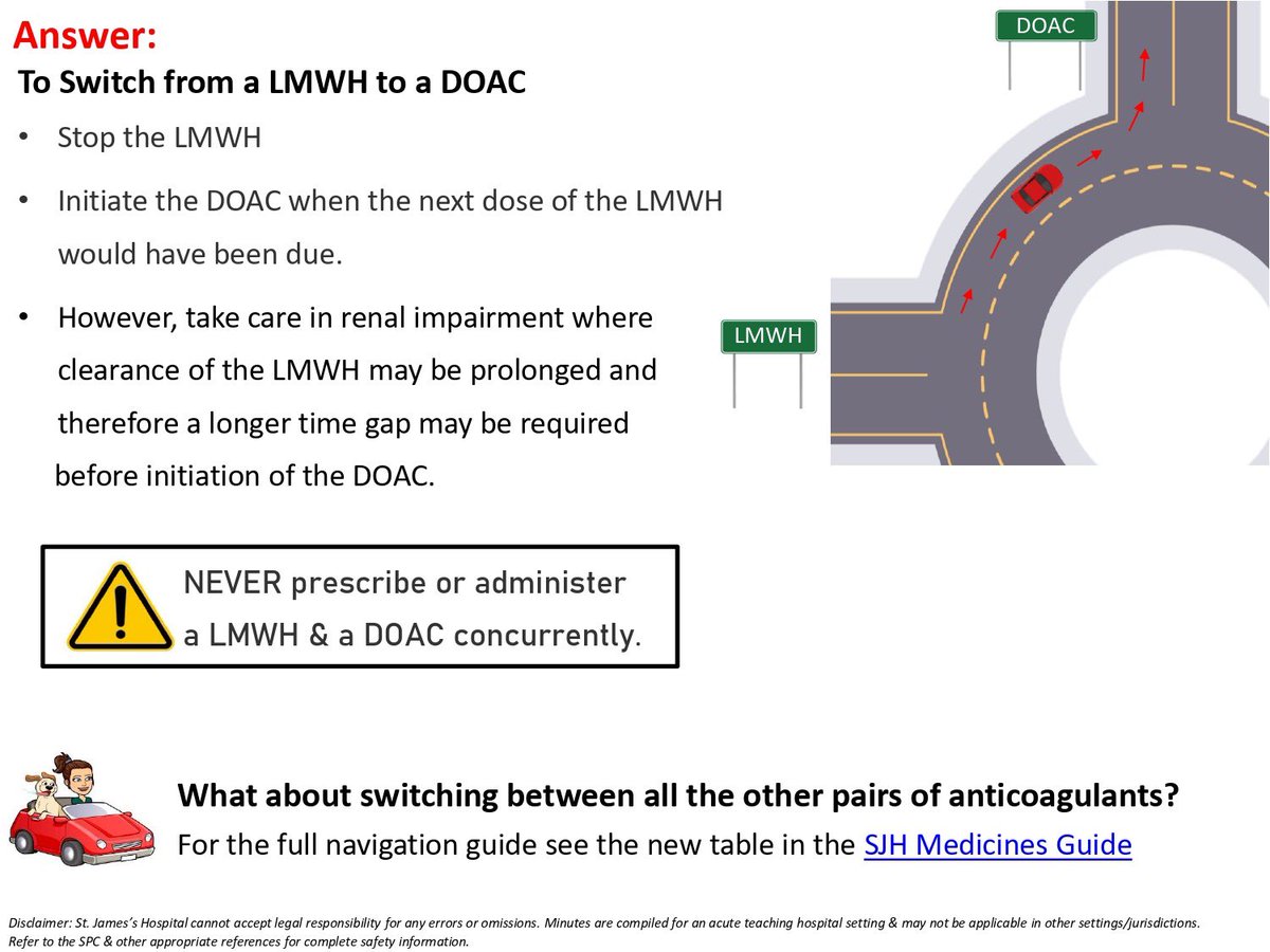 Switching anticoagulants - take the right route…
#FOAMed <a href="/stjamesdublin/">St James's Hospital</a>