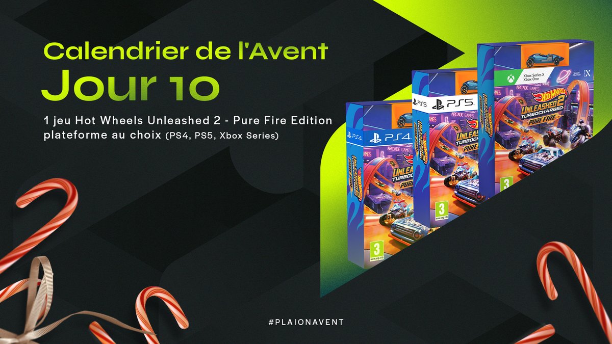 PLAION_FR's tweet photo. 🎁 #PLAIONAvent - Jour 10 🎁

Mettez le turbo et foncez sur le jeu de course #HotWheelsUnleashed2 ! 🔥

Pour remporter un jeu :
✅ Follow @PLAION_FR
🔁 RT ce post
✍️Commentez avec la plateforme de votre choix (PS5, PS4 ou Xbox)

3 gagnants
TAS le 16/12

#CalendrierAvent #Concours https://t.co/UP2uYzNtfL