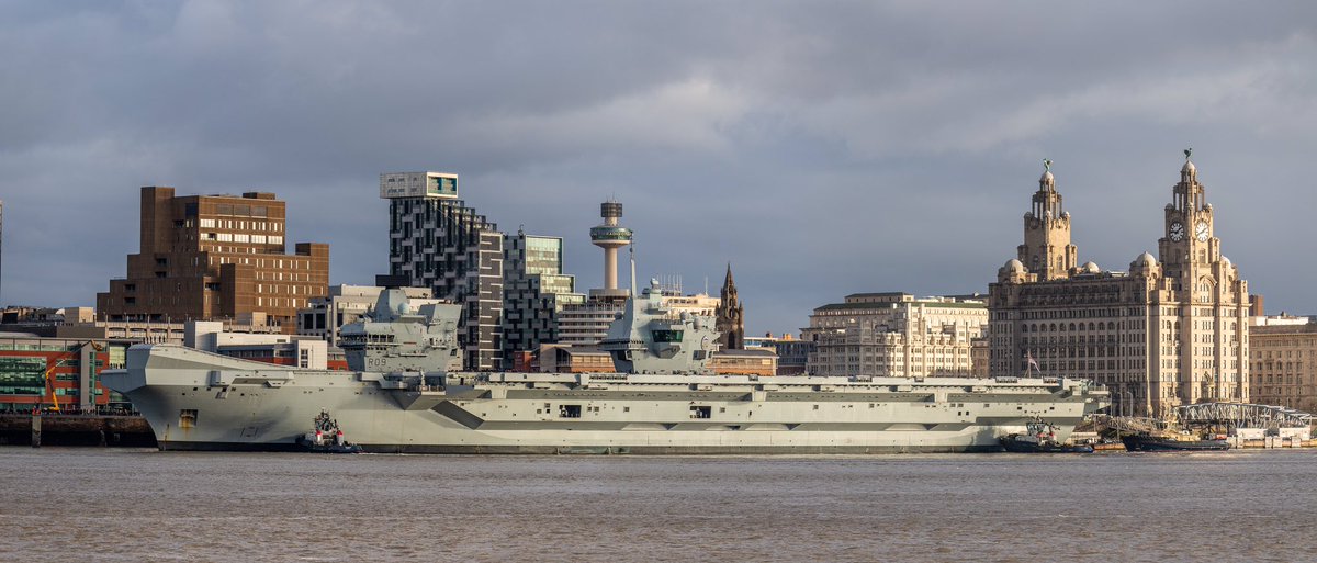 stevesamosa's tweet photo. HMS Prince of Wales departs Liverpool
#liverpool #royalnavy #flynavy #fastjets #strikegroup #warship #hmsprinceofwales #F35
@scousescene @HMSPWLS @RoyalNavy @VisitLiverpool @ExploreLpool @Global_Ports @RLB360 @stjohnsbeacon @COMUKCSG @BoludaTowage https://t.co/VuhyGB0YLs