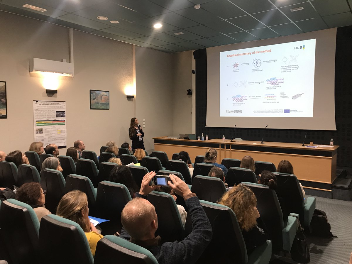 NEMEMERGE's tweet photo. #NEMEMERGE attracts attention at the 5th Annual #EURL Workshop for Plant Parasitic Nematodes💯

Barbara Geric Stare from @KISinstitut presented the project and its activities. Representatives expressed interest in being informed about the results. 

Moreℹ️https://t.co/RzXN2xXUxl https://t.co/L3ymcIbs75