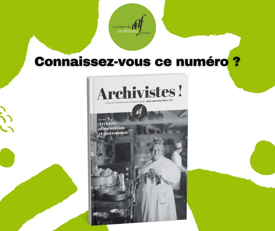 [publication] 📖
Avez-vous déjà parcouru notre dossier "Archives, alimentation et gastronomie" paru dans le numéro 145 d'Archivistes ! ? Parfaite lecture à l'approche des fêtes !

Pour nos adhérents, retrouvez le dès maintenant à cette adresse : archivistes.org/Archivistes-no…