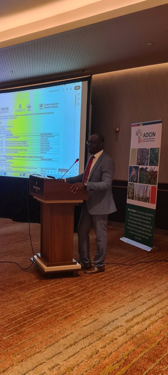 CIMMYT's tweet photo. Collaboration in action!  @The_ADCIN Annual Program Review of Eastern &amp; Southern Africa Shared Breeding Pipelines kicked off this morning in Lusaka Zambia, driving crop breeding innovation and resilience in food systems. Follow for updates! #BreedingForTomorrow https://t.co/x75hgnI5OC