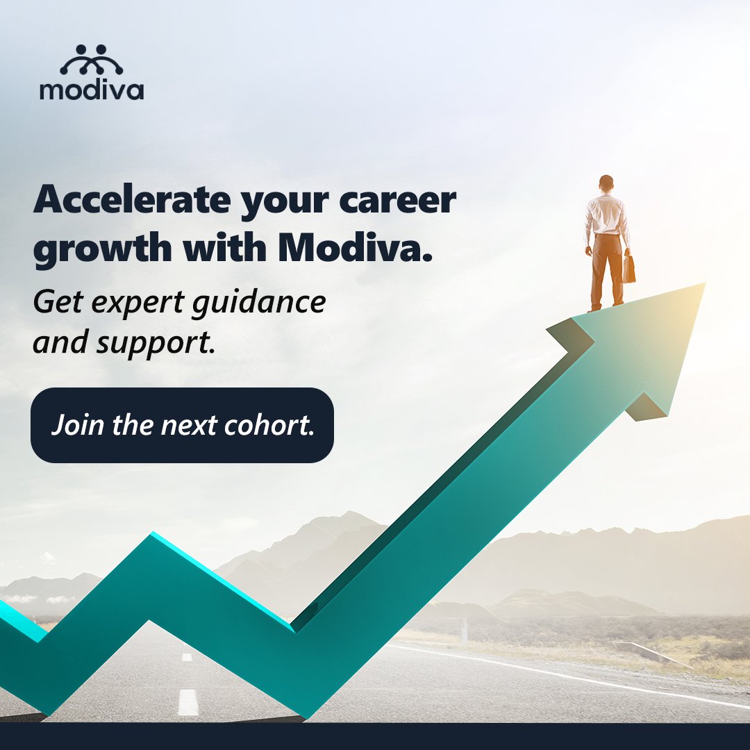 ModivaCommunity's tweet image. Achieve excellence and success in your career with Modiva&apos;s expert guidance. Enroll now for the next cohort and embark on your journey to excellence.
Register using this link modiva.org/register

 #CareerSuccess #Modiva #SkillDevelopment