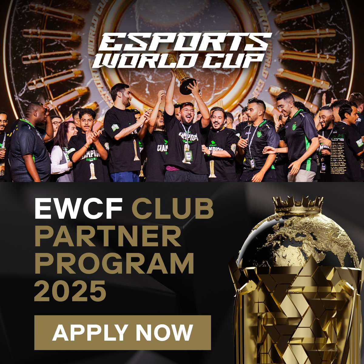 EWC_EN's tweet photo. The EWCF Club Partner Program 2025 applications are open!

Register your Club now and enter the expanded initiative for sustainable growth in esports!

Find out more:

🔗 https://t.co/599QltnjMD https://t.co/RQIMWFRyQr