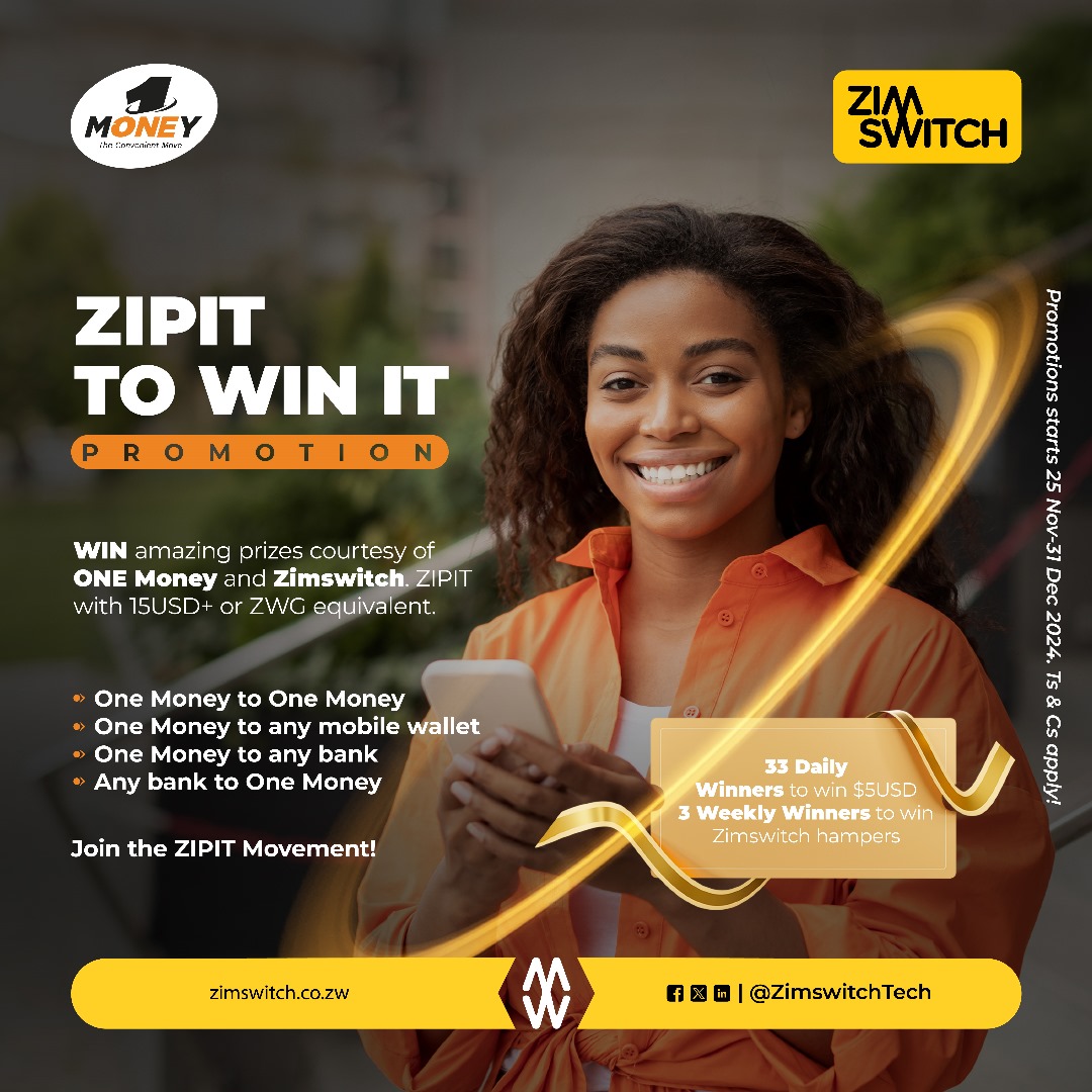 NetOneCellular's tweet photo. 🎄This Festive Season, the Gifts Keep Coming! 🎄

Get ready to WIN up to $5 daily or score a ZimSwitch Hamper when you ZIPIT $15 USD or ZWG equivalent! 💸✨

Unwrap the joy, cash in on the rewards, and make this Christmas one to remember! 🎉🎁

#OneMoneyRewards #ZIPITAndWin https://t.co/Y9ypBBFJnP