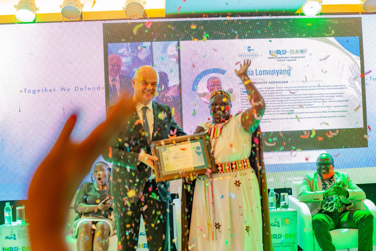 NCHRD_UG's tweet photo. 👏Our outstanding #HRD of year 2024, Ms. Anna Lomonyang the founder of Karamoja Special Children's Hope Initiative from Napak district. Thank you for the courageous and resilient work you have done in this year.
@EUinUG @DanishMFA @IrlEmbUganda @FrenchEmbassyUg 
#TogetherWeDefend https://t.co/HNlQVtORa9