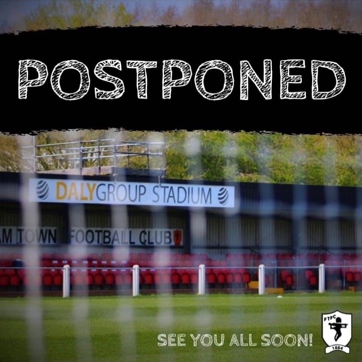 fakenhamtownfc's tweet photo. Unfortunately today’s Norfolk Senior Cup Fixture has been 𝐏𝐎𝐒𝐓𝐏𝐎𝐍𝐄𝐃 due to the Waterlogged Pitch ☔️

Details of the rearrangement will be confirmed at a later date. Apologies for the inconvenience. 👻 https://t.co/dbLvb5RFbR