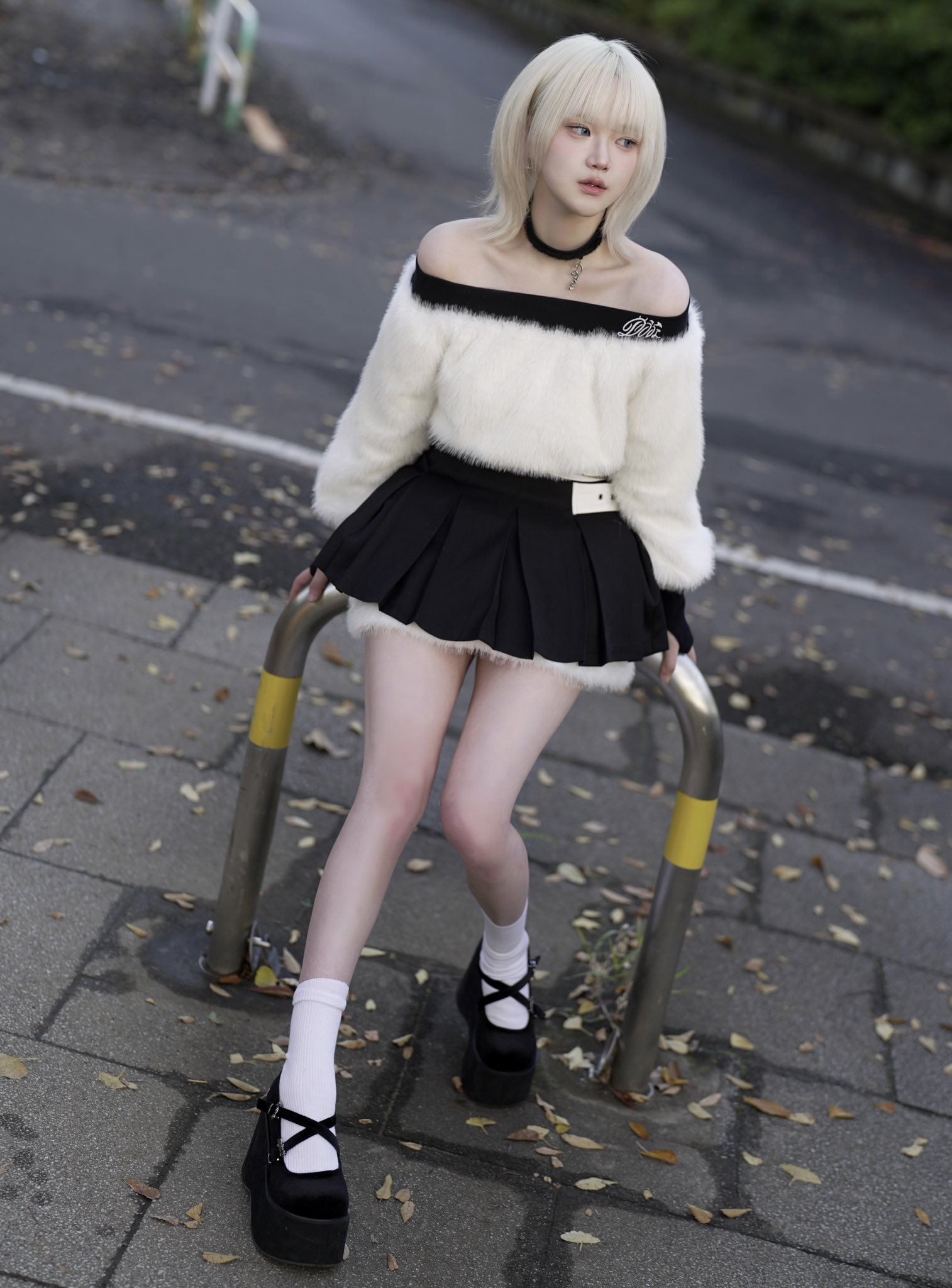 DustDevil【ダストデビル】デビルファーレイヤードスカートSET/ DustDevil【ダストデビル】ファー＆プリーツスカート2Pセット/全2色