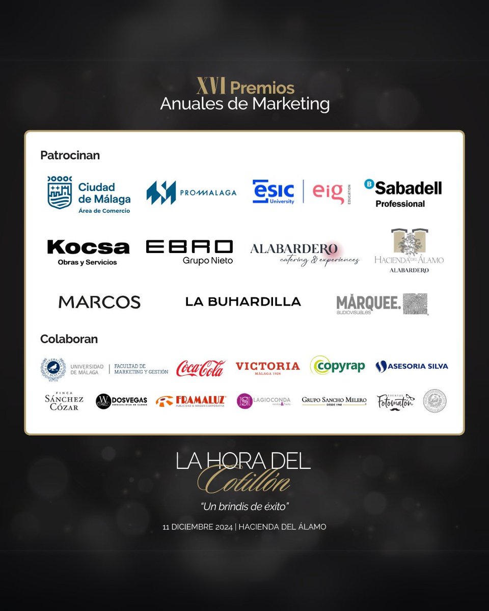 🎉𝙈𝘼𝙉̃𝘼𝙉𝘼 𝙀𝙎 𝙀𝙇 𝙂𝙍𝘼𝙉 𝘿𝙄́𝘼🎉
¡𝘼𝙁𝙊𝙍𝙊 𝘾𝙊𝙈𝙋𝙇𝙀𝙏𝙊! 🙌
Gracias por vuestro entusiasmo y a patrocinadores y colaboradores por hacerlo posible.
Finalistas, ¡suerte!🍀. Nos vemos para celebrar y cerrar el año con éxito 🎊
#PremiosCMKM2024