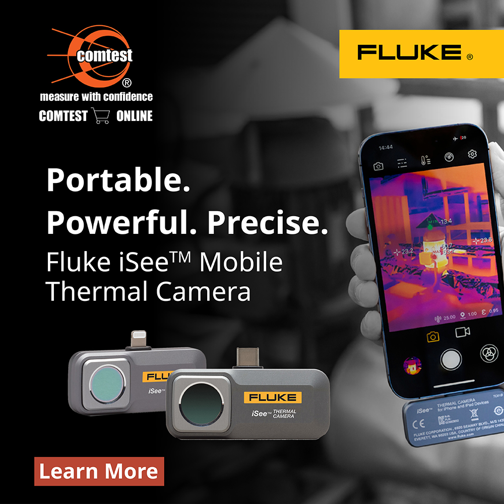 SAIEE's tweet image. @ComtestSA 
&quot;Measure with Confidence&quot;
Visit: bit.ly/423KR5o

#FlukeiSee #ThermalImaging #Comtest