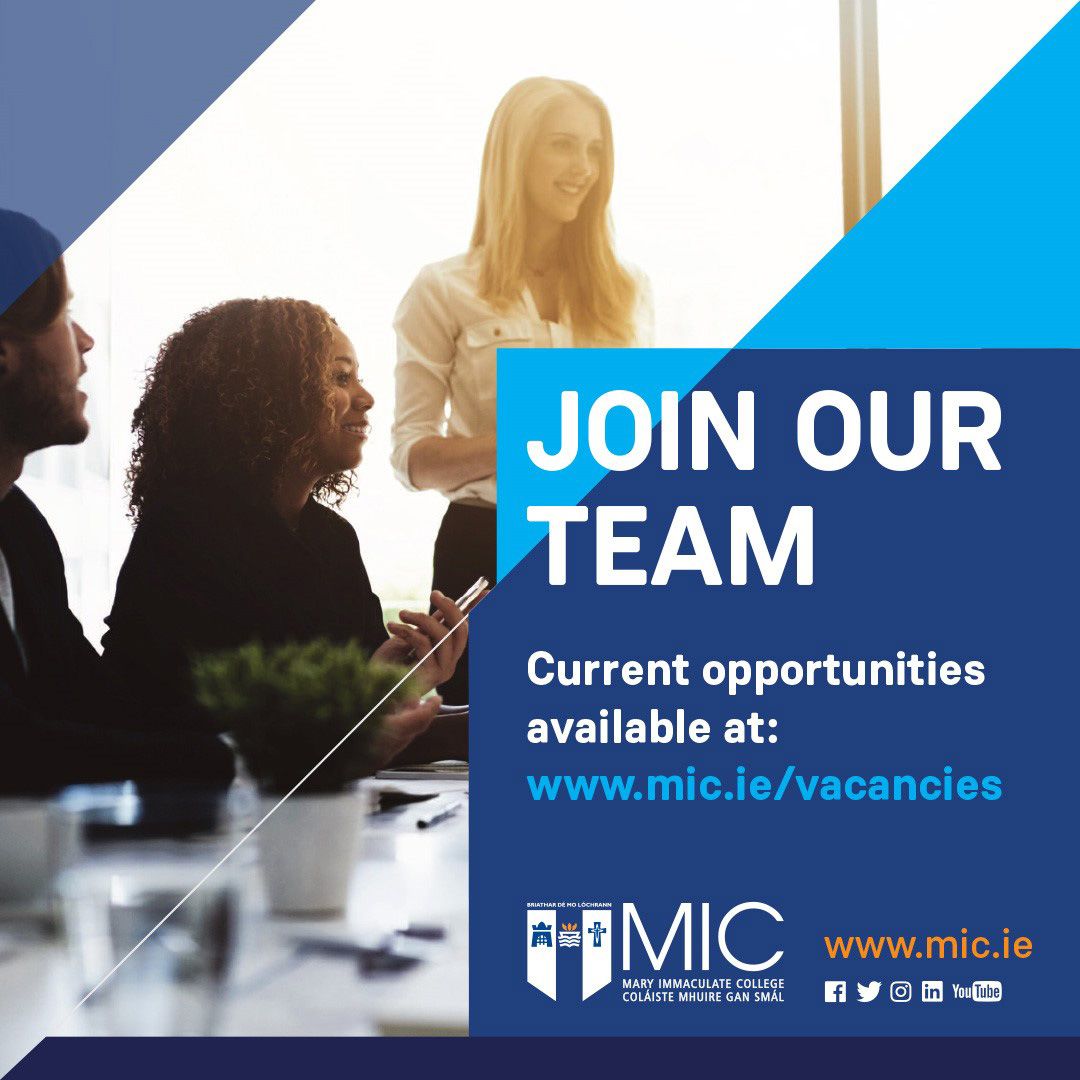 Join the Department of Language and Literacy Education! We have a vacancy for a lecturer in education with expertise in English language and literacy. More information mic.ul.ie/about-mic/vaca…