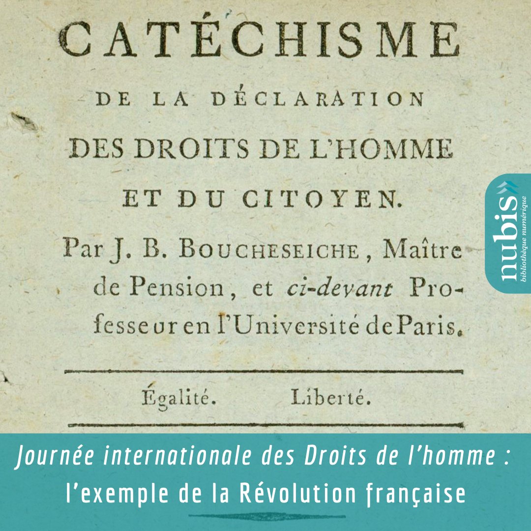 BIS_sorbonne's tweet photo. #NuBIS célèbre la journée internationale des #Droits de l’homme et vous propose de consulter le « Catéchisme de la Déclaration des droits de l’homme et du citoyen », écrit  en 1793 par Jean-Baptiste Boucheseiche (1760-1825), professeur à la #Sorbonne. 1/5➡️https://t.co/MXlNdvBN0S https://t.co/6IIhJfZp9Z
