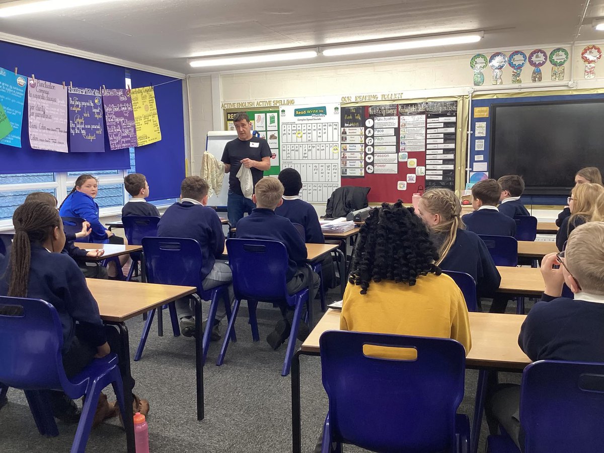 We had an exciting visitor into year 6 yesterday- the award-winning author <a href="/tompalmerauthor/">Tom Palmer</a> came to our school for a brilliant workshop. The children have recently read his book "Over the Line" and were so excited to meet him and ask him questions about his journey as a writer ❤️
