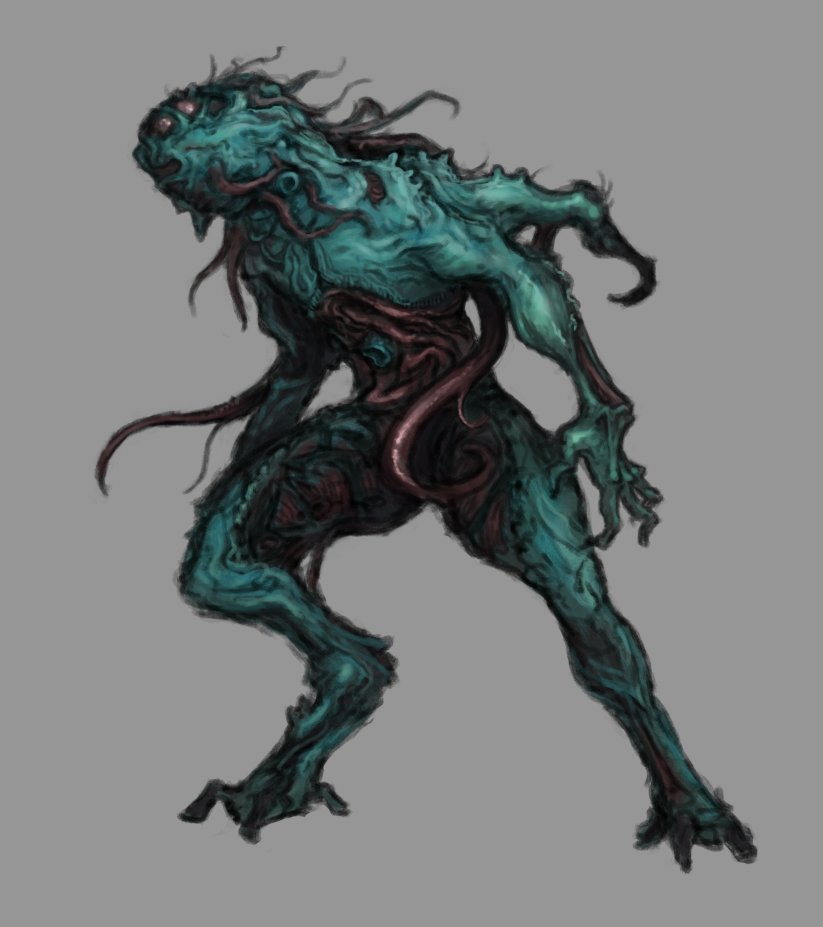Here's the Void Spawn, a basic #creature of my world.
#conceptart