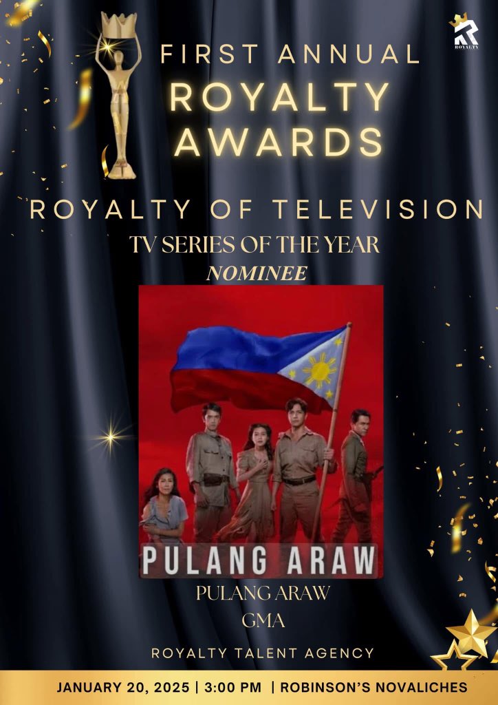 BARDAnatics05's tweet photo. Let’s vote po Pulang Araw for   TV Series Of The Year at First Annual Royalty Award❤️

Visit this Page for more details
https://t.co/3BcLbGRL57

#PulangAraw
#BarDa
#BARDAnatics https://t.co/5HBMKY7zx5