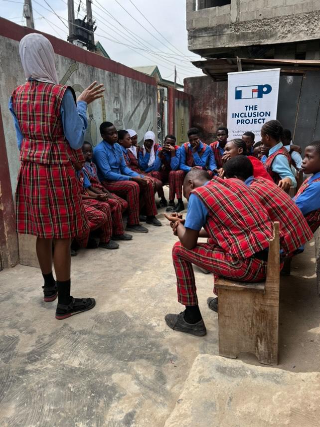 TheinclusionP's tweet photo. Today, on International Human Rights Day, we celebrate the fearless girls from Debby &amp; Ruby Secondary School Lagos,who are shattering stereotypes &amp; demanding a brighter future by sharing their knowledge on human rights with their male peers in school today.
#IHRD2024
#Ourright https://t.co/2aGUSBZTSQ
